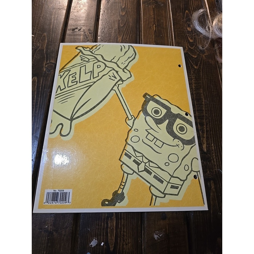 VTG 2004 SPONGEBOB SQUAREPANTS 2 POCKET FOLDER NICKELODEON DEE-LICIOUS KELP - Picture 2 of 3